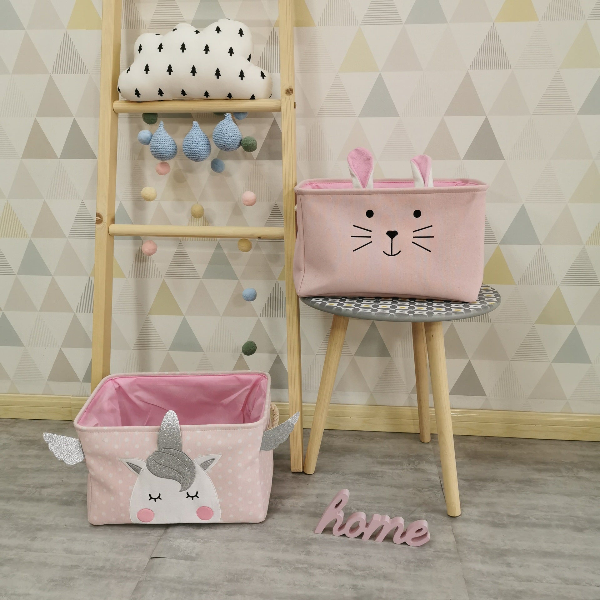 Wholesale Canvas Cartoon Pattern Toy Storage Box